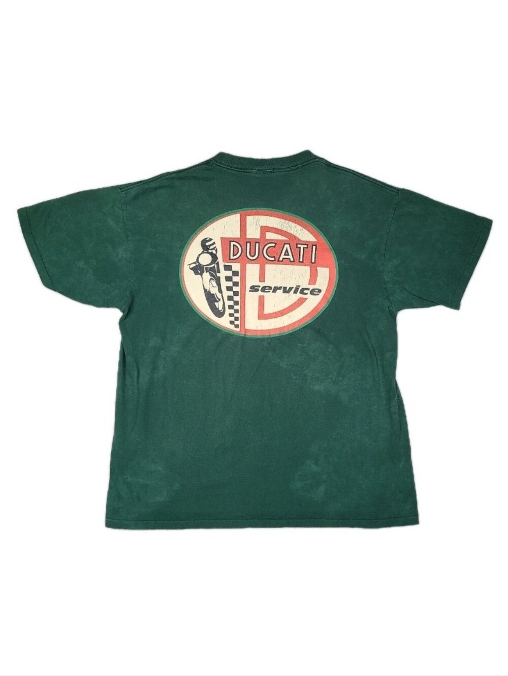 Vtg 90s Single Stitch Ducati Motorcycle Service Tech T Shirt DISTRESSED XL RARE